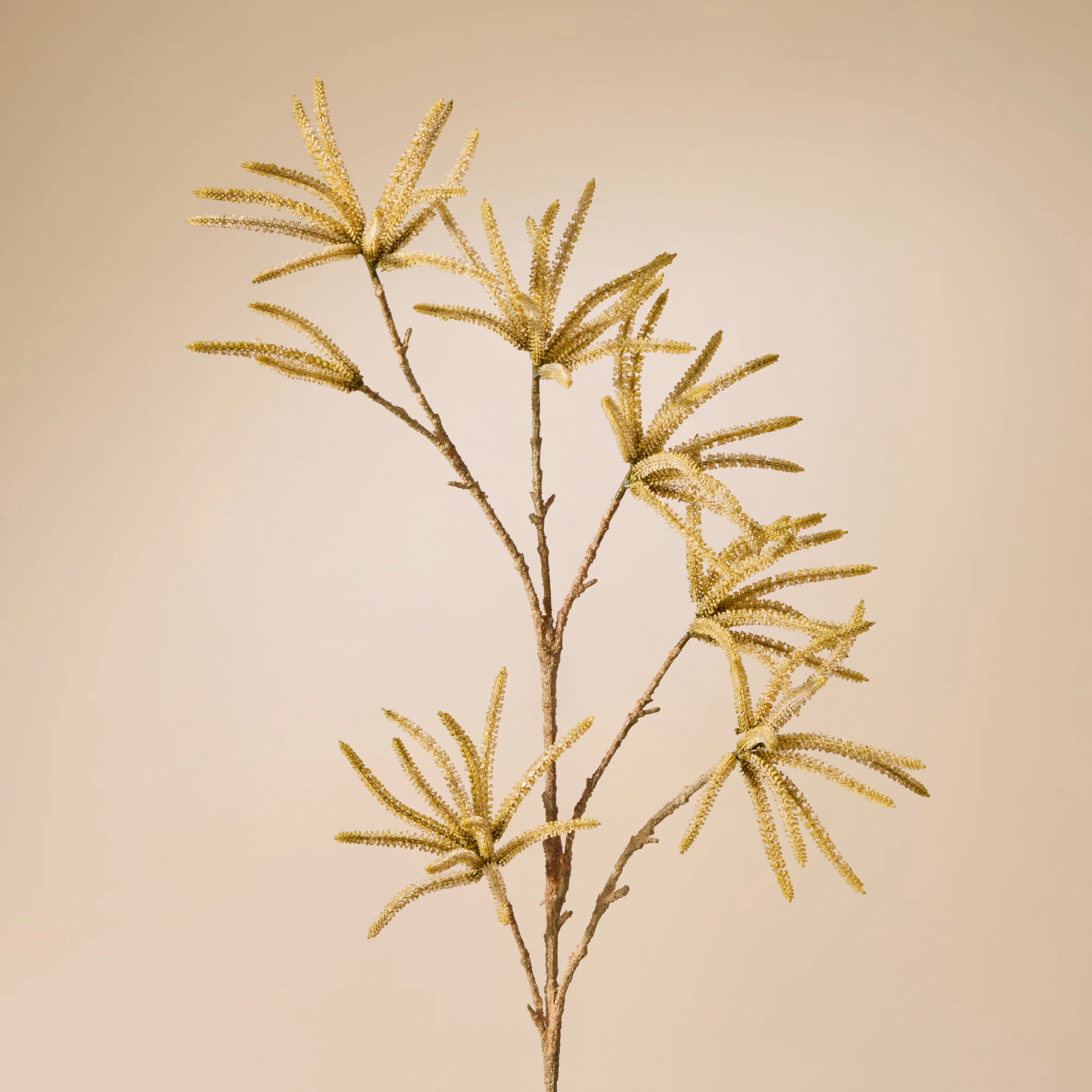 Faux Catkin Spray | Yellow - 86cm