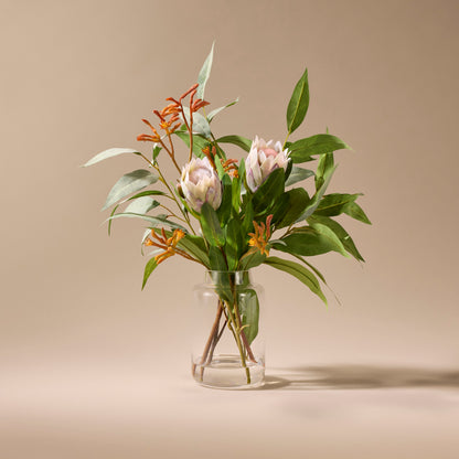 Faux Protea Kangaroo Paw Arrangement - Pauline Vase | Cream - 46cm