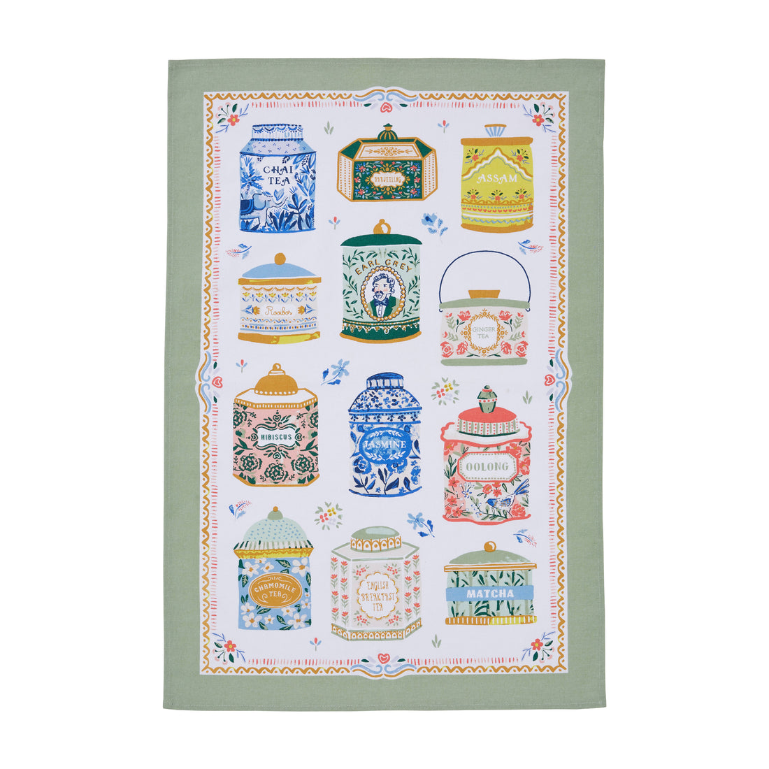 Uister Weavers Tea Tins Cotton Tea Towel Multi-Coloured