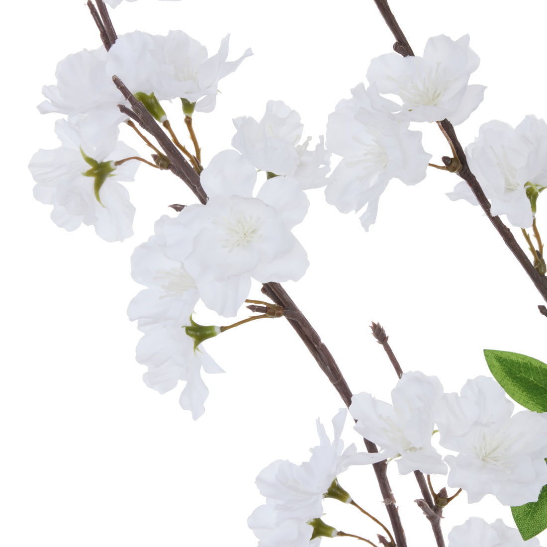 Faux Cherry Blossom Spray | White - 99cm