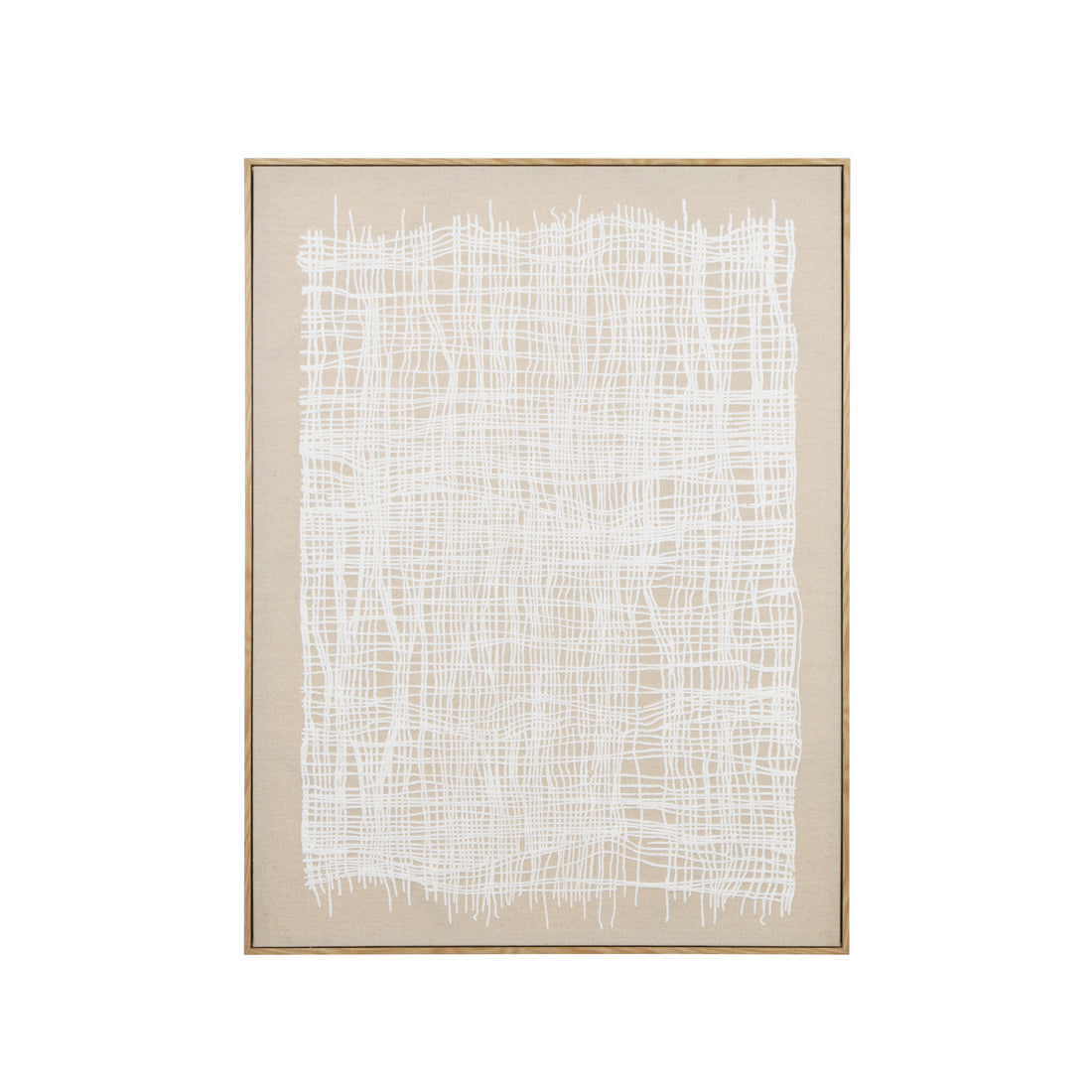 Amalfi Lattice Wall Art Beige &amp; White
