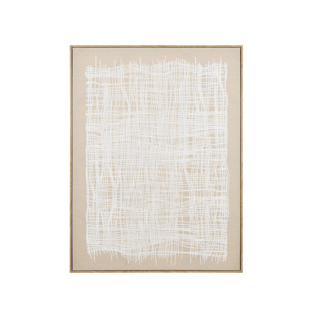 Amalfi Lattice Wall Art Beige &amp; White