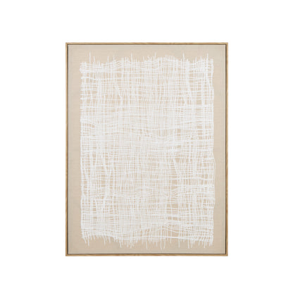 Amalfi Lattice Wall Art Beige &amp; White