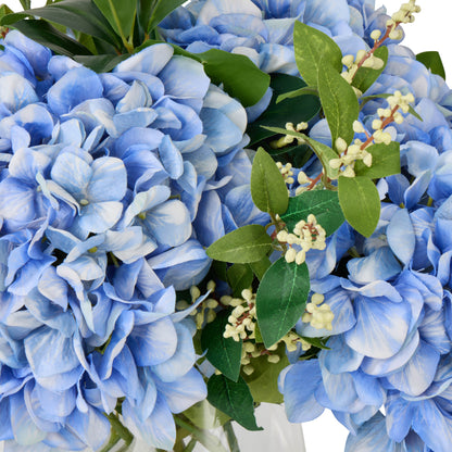 Faux Hydrangea Nite Berry-Classic Bowl | Blue - 55cm
