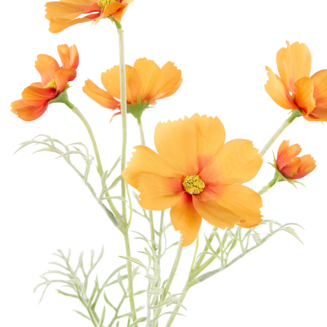 Faux Cosmos Flower Spray | Orange - 62cm