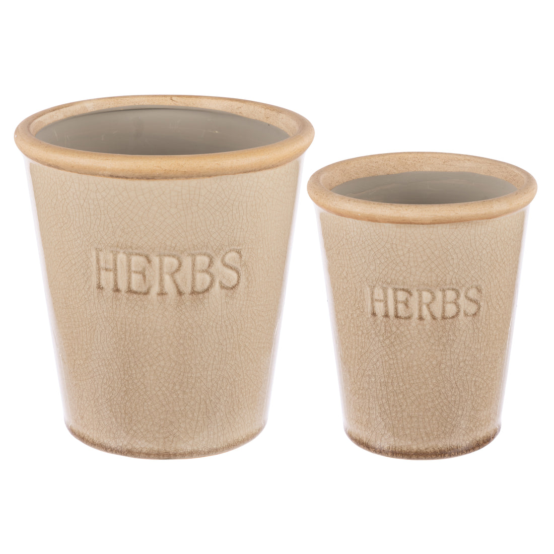 Rogue Provence Herb Pot 2pcs Set Brown