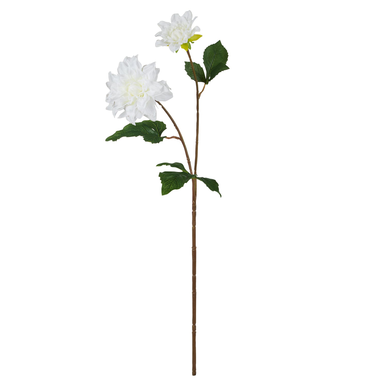 Faux Dahlia Bud Stem | White - 60cm
