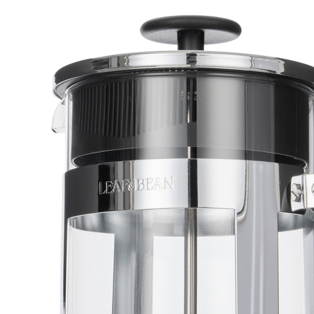 Leaf &amp; Bean Glass Press Plunger Clear &amp; Stainless Steel
