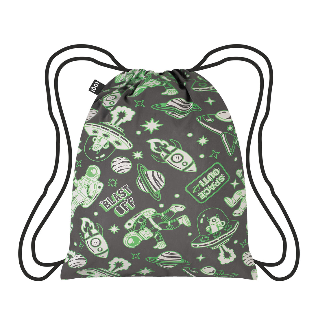 LOQI Kids Space Out Reflective Mini Backpack Multi-Coloured