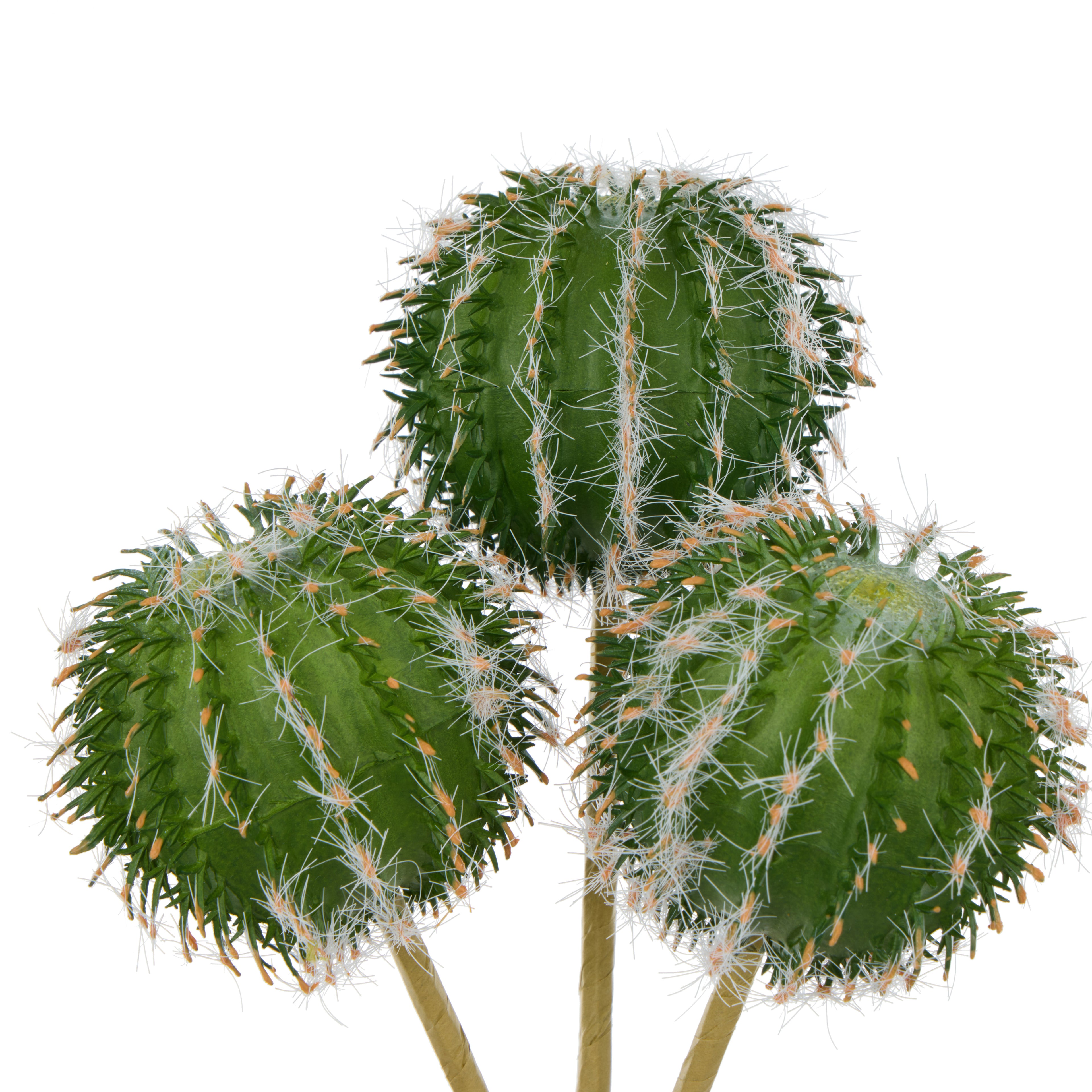 Faux Barrel Cactus Spray | Green - 27cm