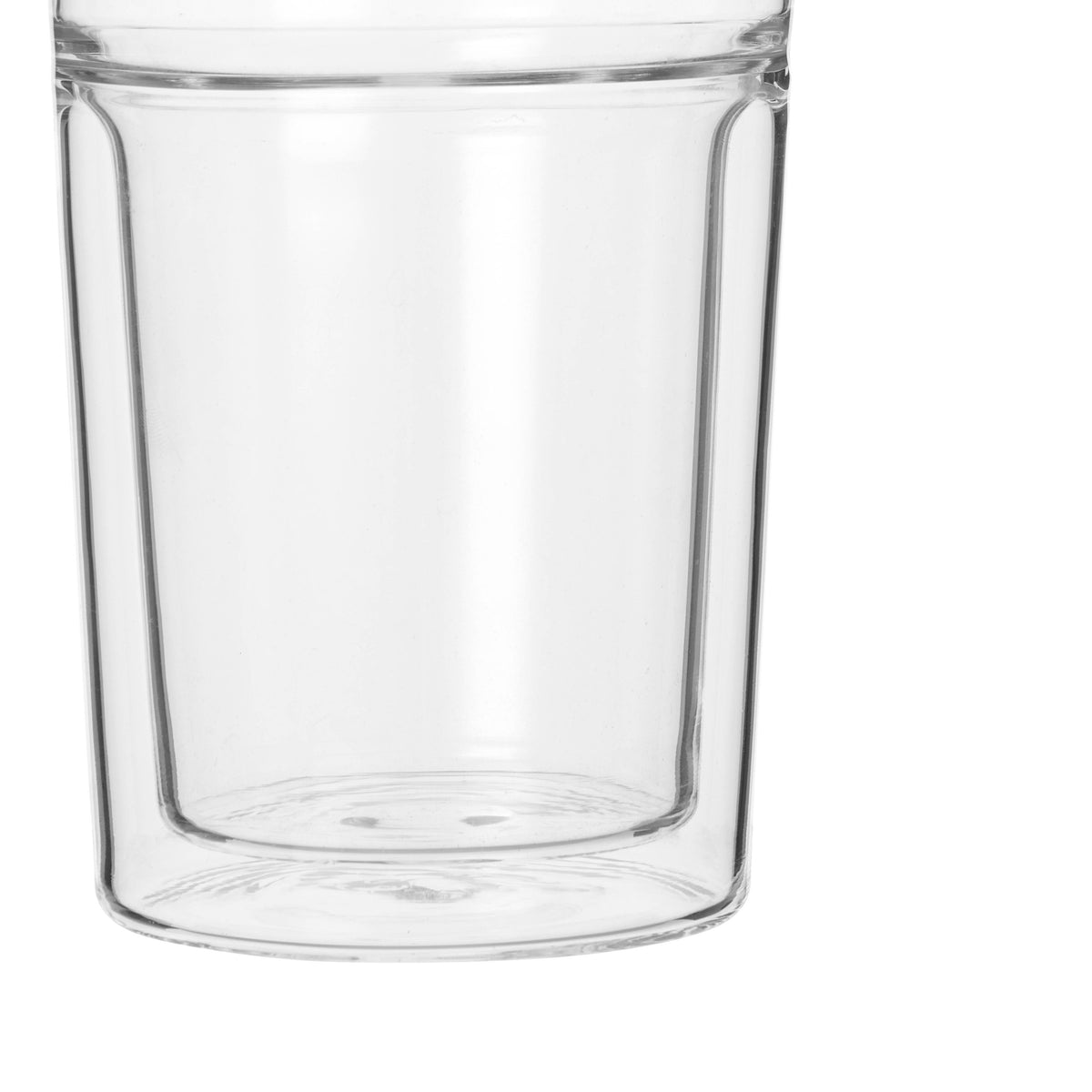 Leaf &amp; Bean 2pcs Set Double Wall &amp; Single Lip Glass Cup Clear
