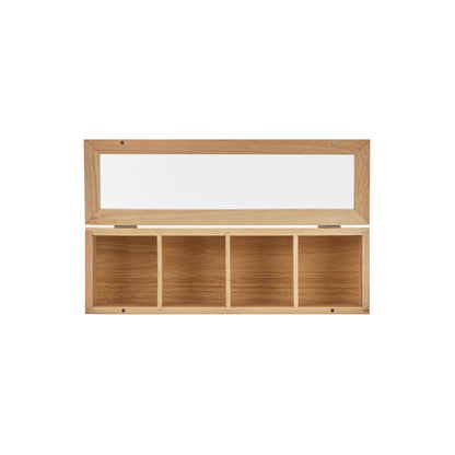 Leaf &amp; Bean Wooden Tea Box Natural