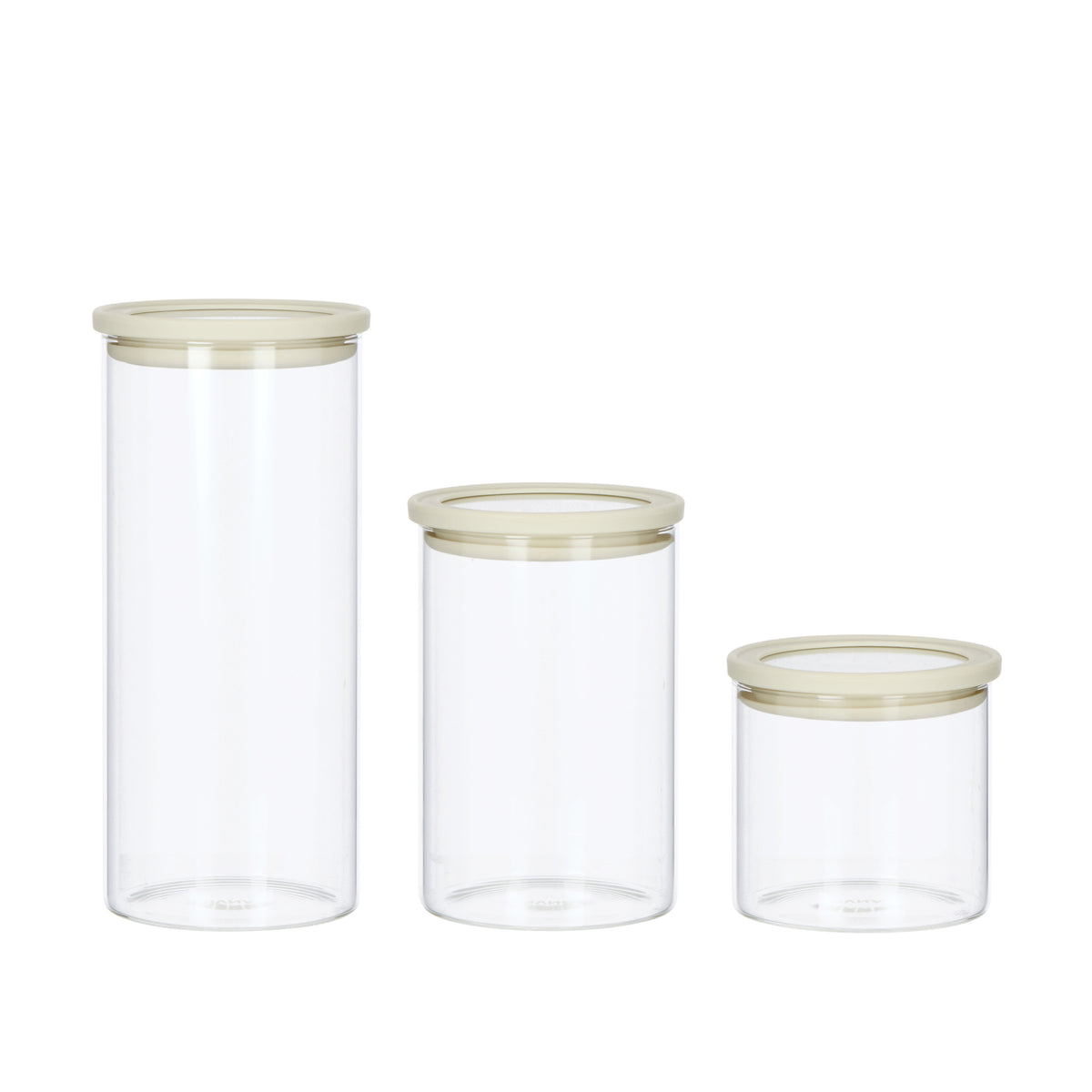 SVNA Glass Canister 4pcs Set Cream