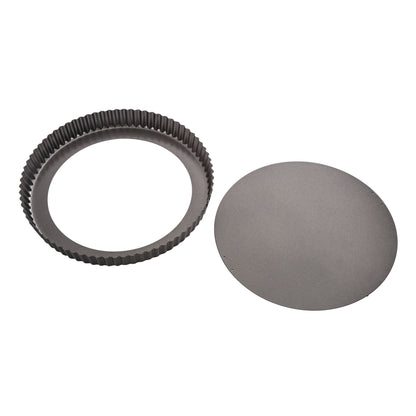 MasterPro Non-Stick Loose Base Round Flan/Quiche Tin Black