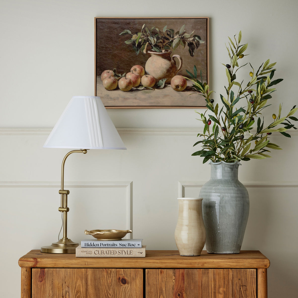 Society Home Mira Vase Taupe &amp; White
