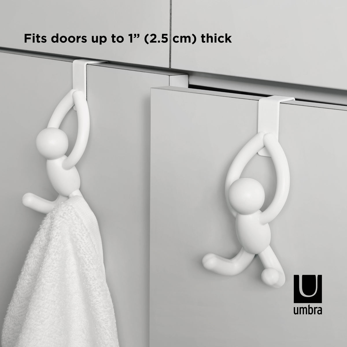 Umbra Buddy Over The Door Cabinet Hook 2pcs Set White