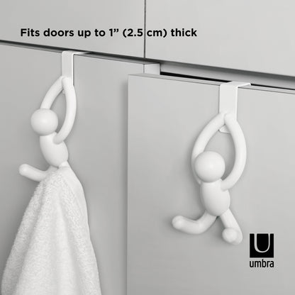 Umbra Buddy Over The Door Cabinet Hook 2pcs Set White