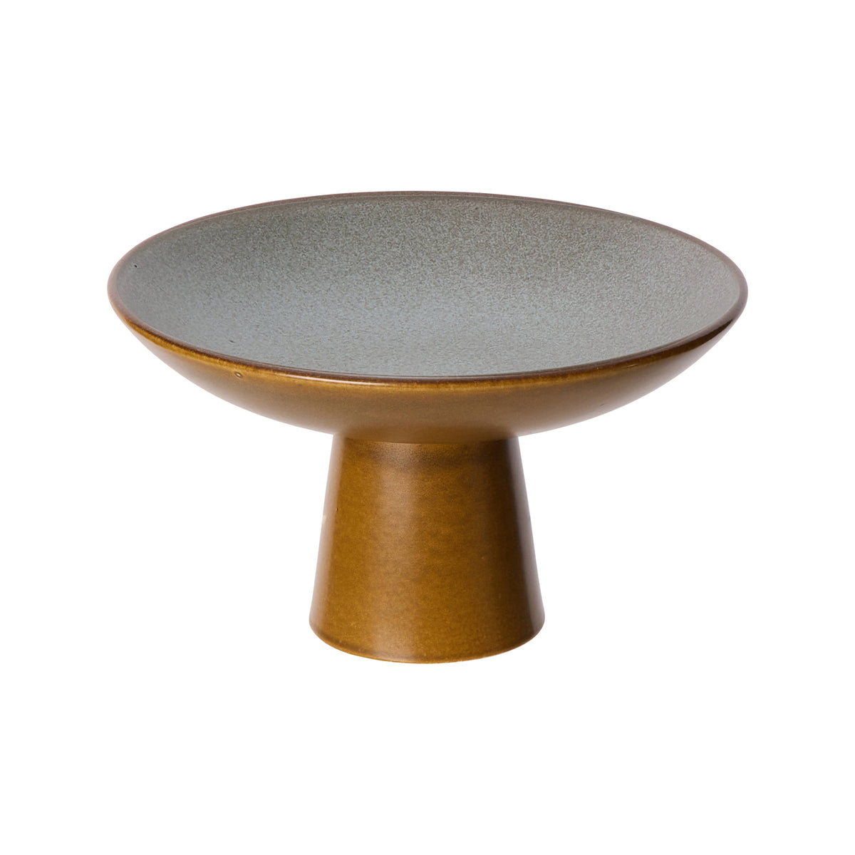 Davis &amp; Waddell Rafe Footed Serving Bowl Grey &amp; Brown
