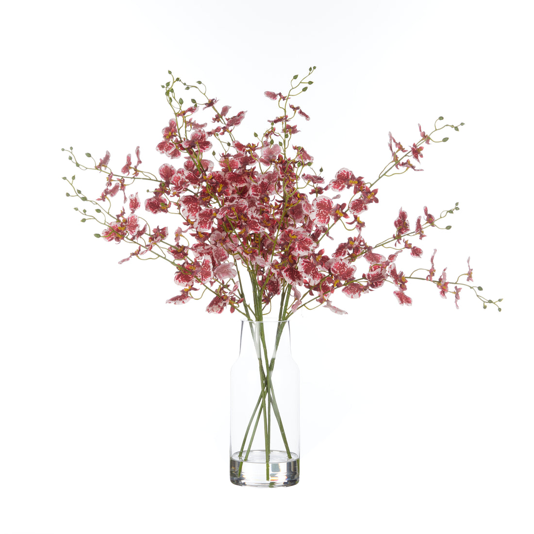 Faux Dancing Orchids -  Rachel Vase | Burgundy - 57cm