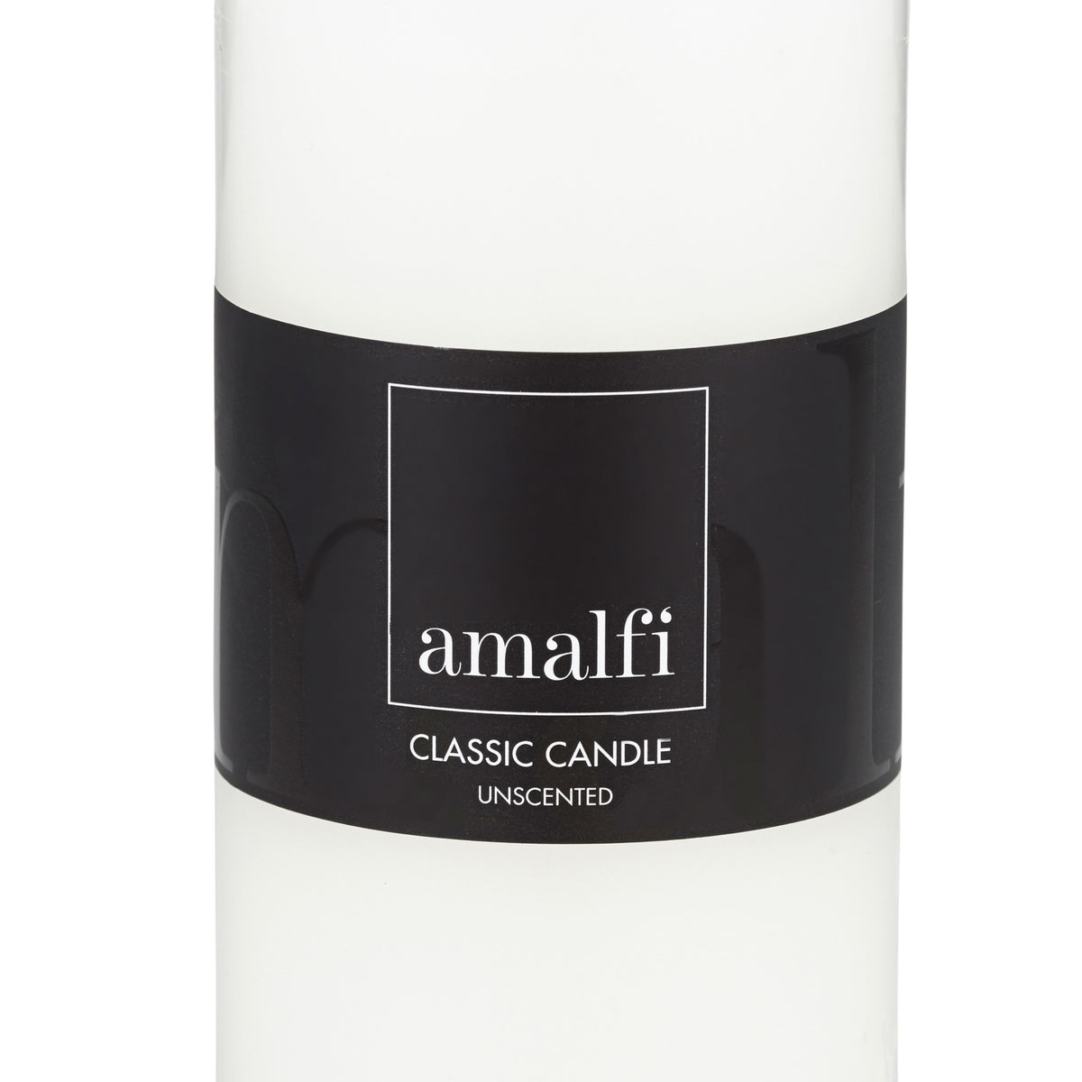 Amalfi Classic Unscented Pillar Candle White 7.5x7.5x15cm