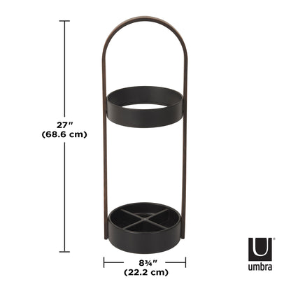 Umbra Bellwood Umbrella Stand Black &amp; Walnut