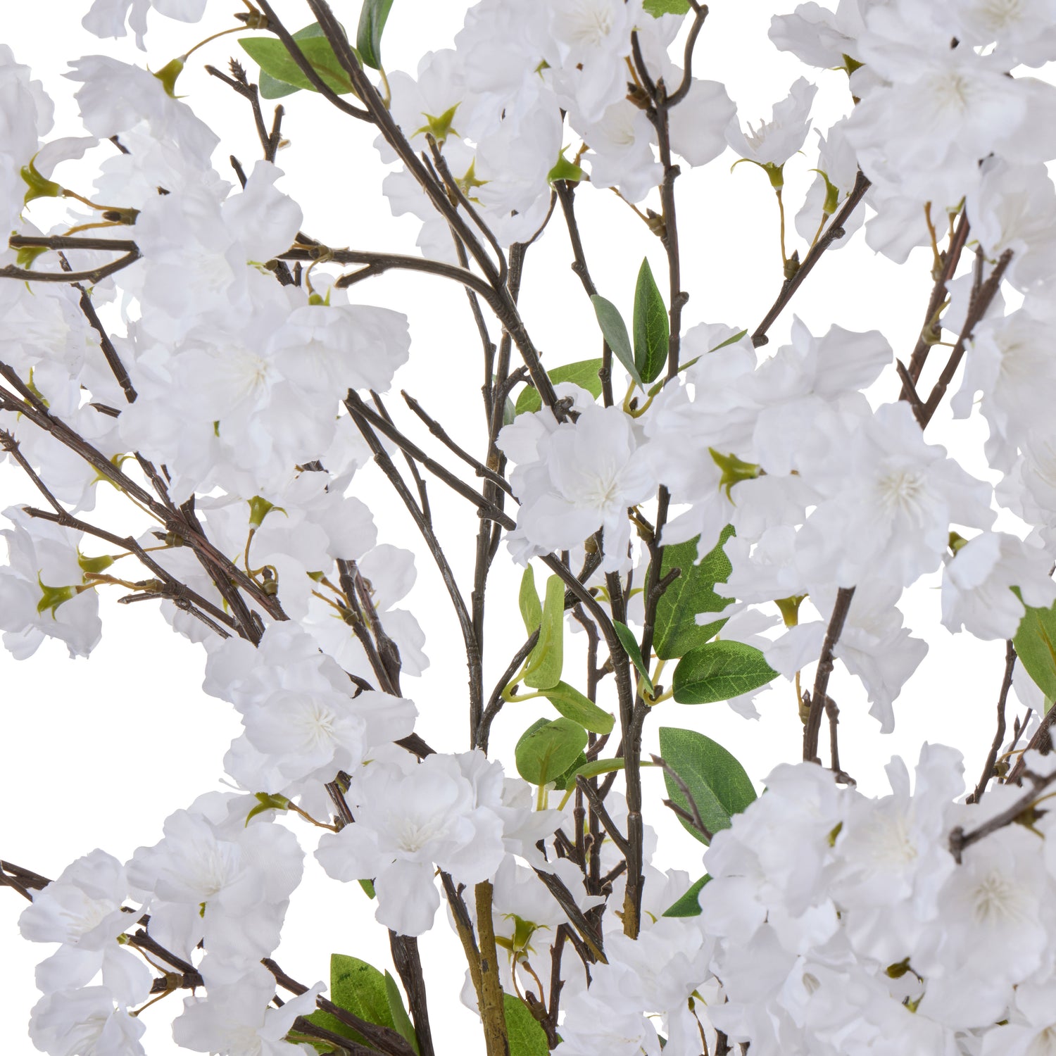 Faux Cherry Blossom - Alana Vase | White -  74cm
