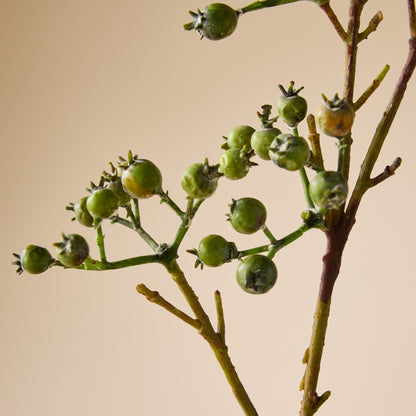 Faux Green Berries Spray | Green - 64cm
