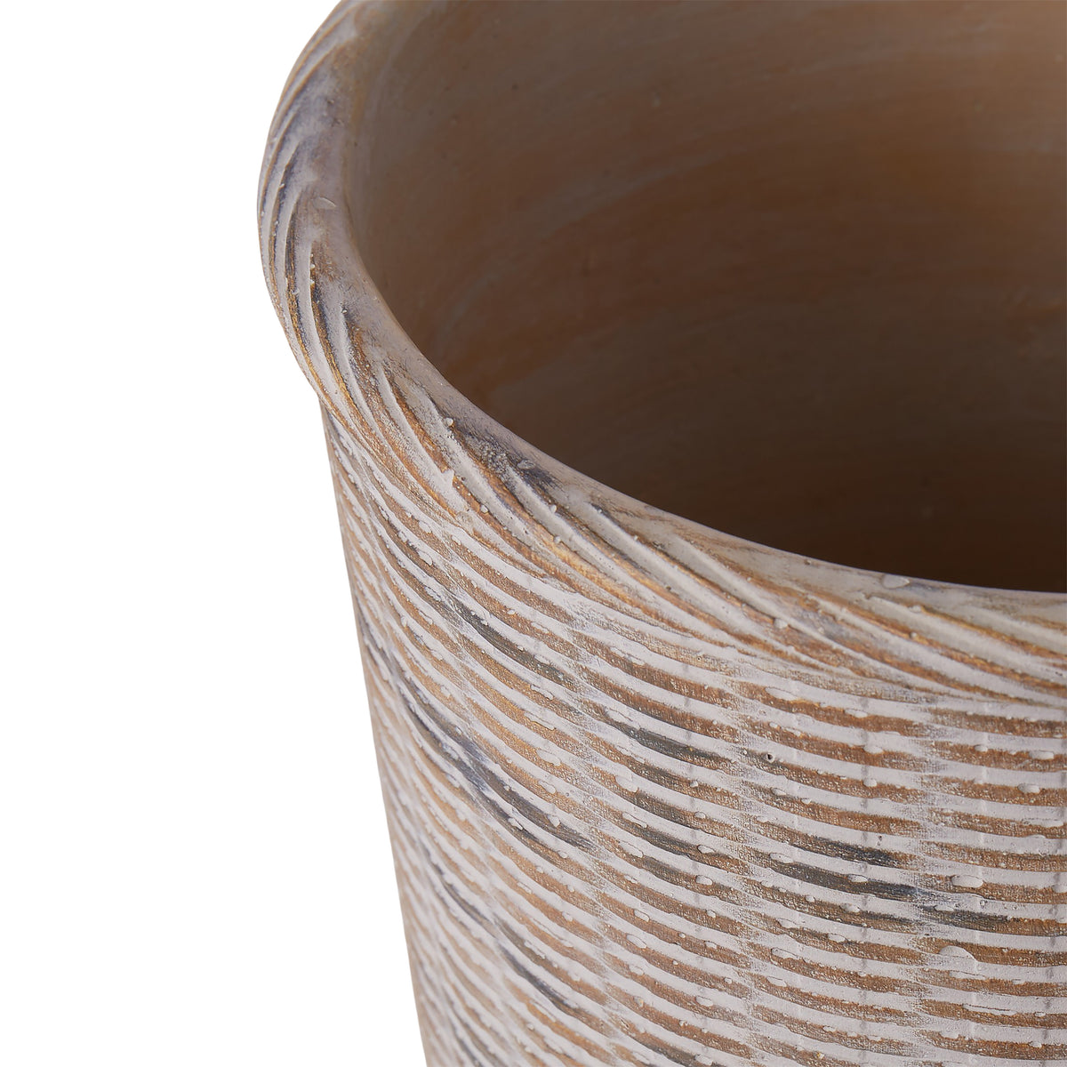 Rogue Cement Round Weave Vessel Grey/Brown