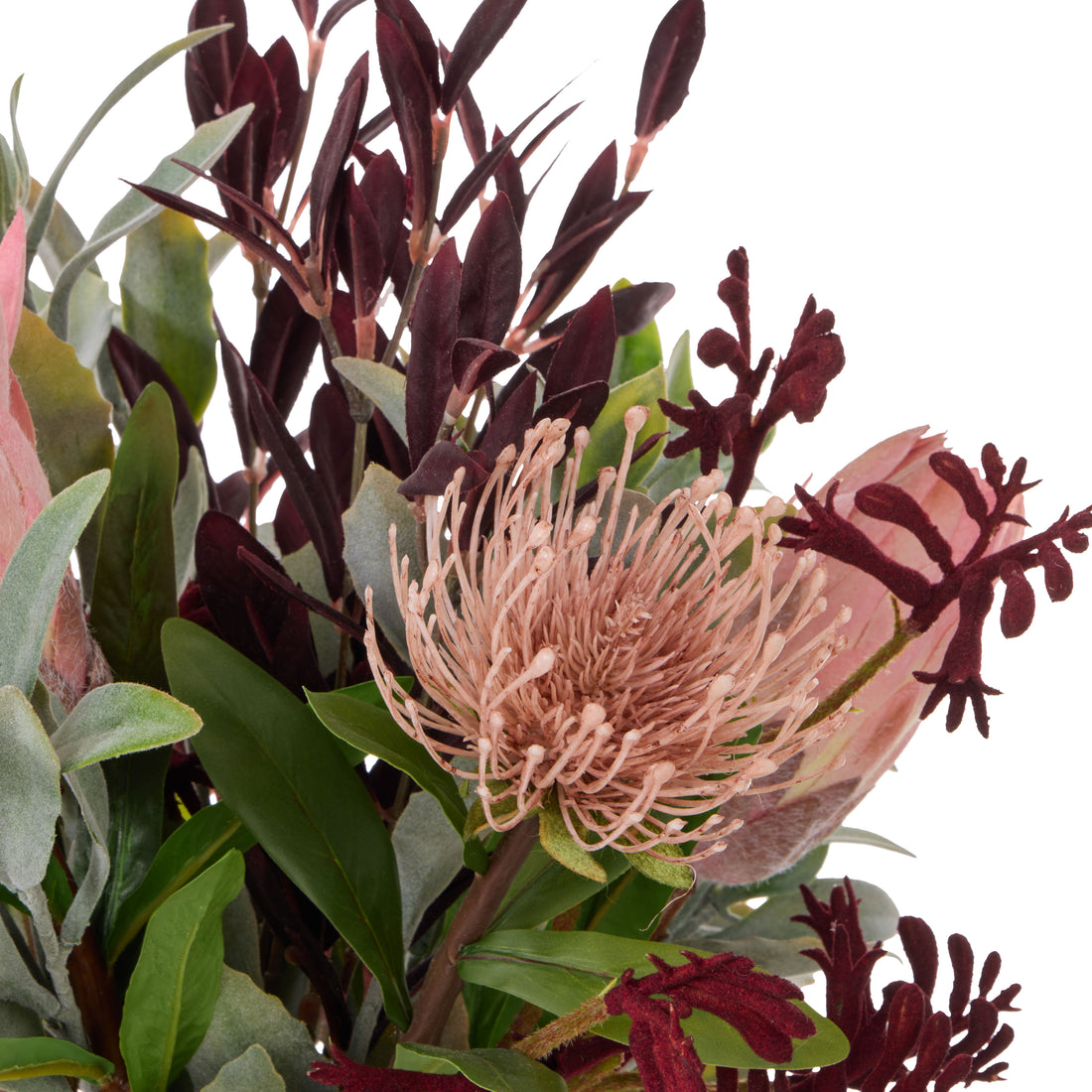 Faux Protea Kangaroo Paw - Maliah Pot| Pink -  52cm