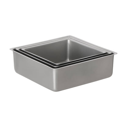 Davis &amp; Waddell Non-Stick Square Cake Pan Set  3pcs Set Cream