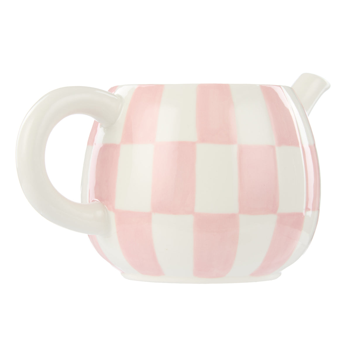 Emporium Check Teapot 700ml Pink &amp; Green