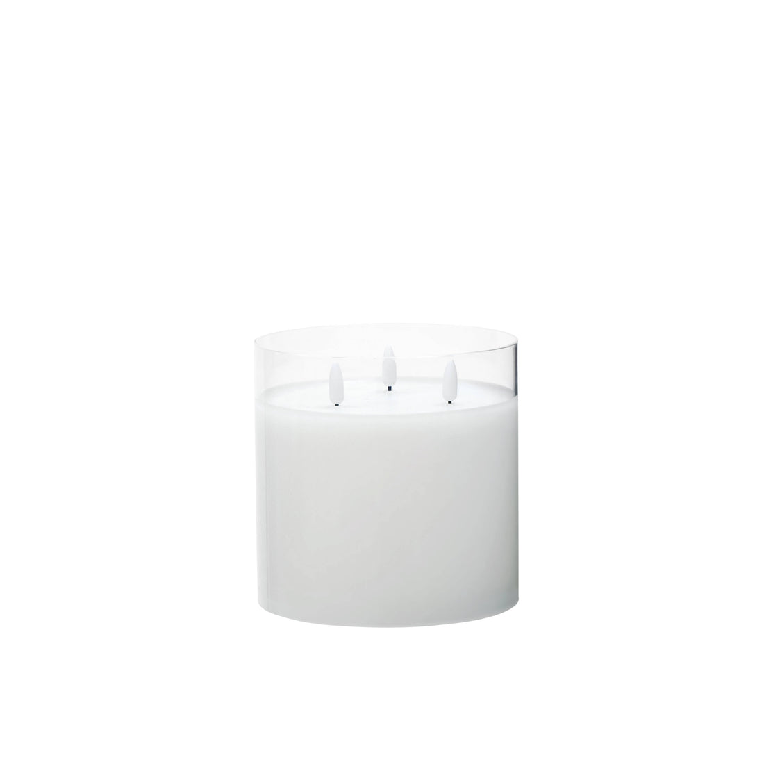 Glass Triflame LED Candle | 15cm