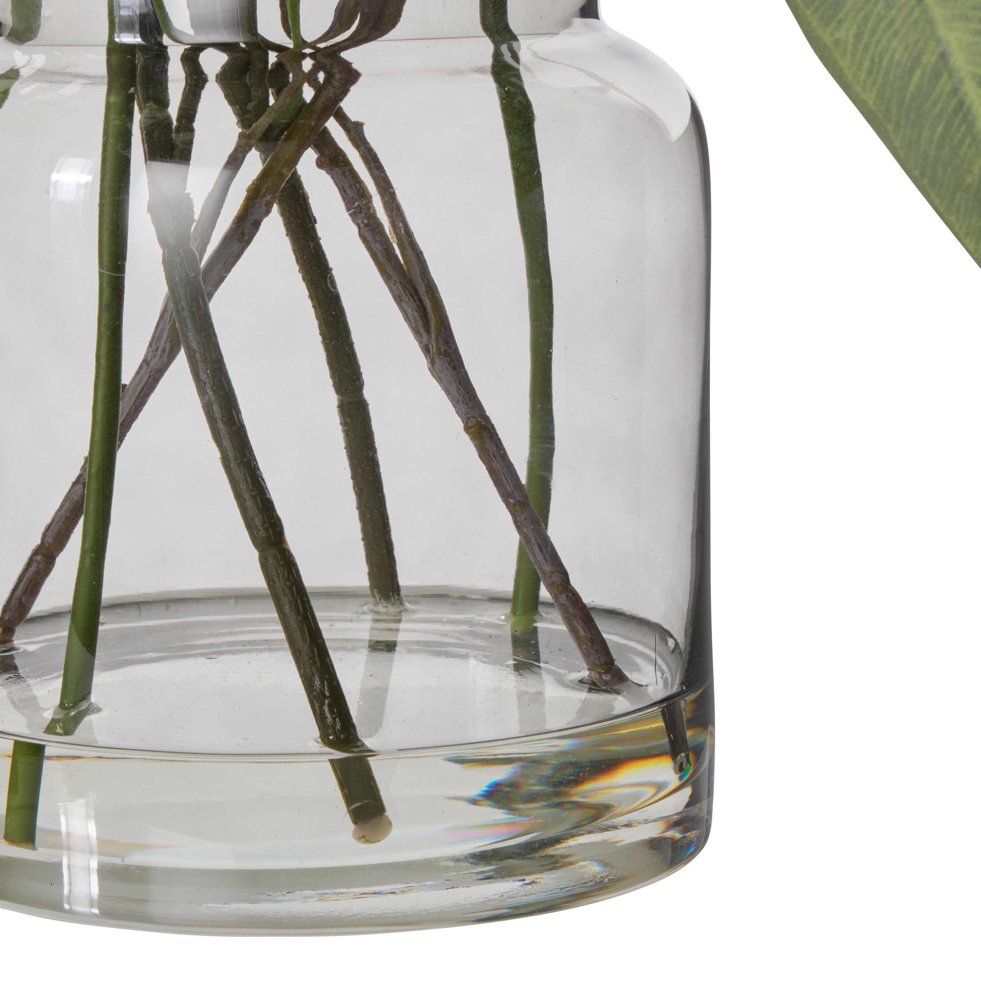 Faux Eucalyptus Mix - Grey Vase | Green -  55cm