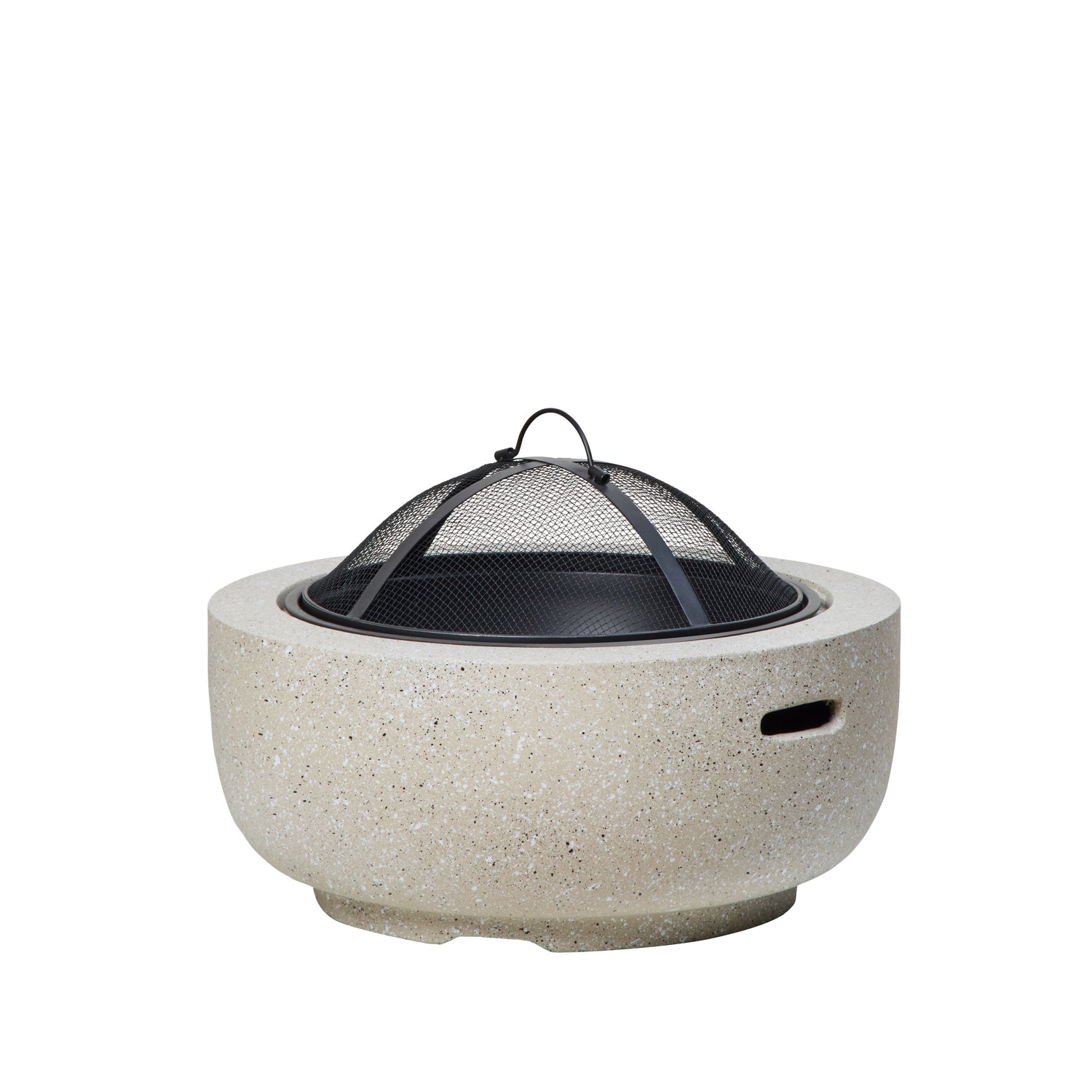 Nova Fire Pit with Cover | Light Grey - 38cm