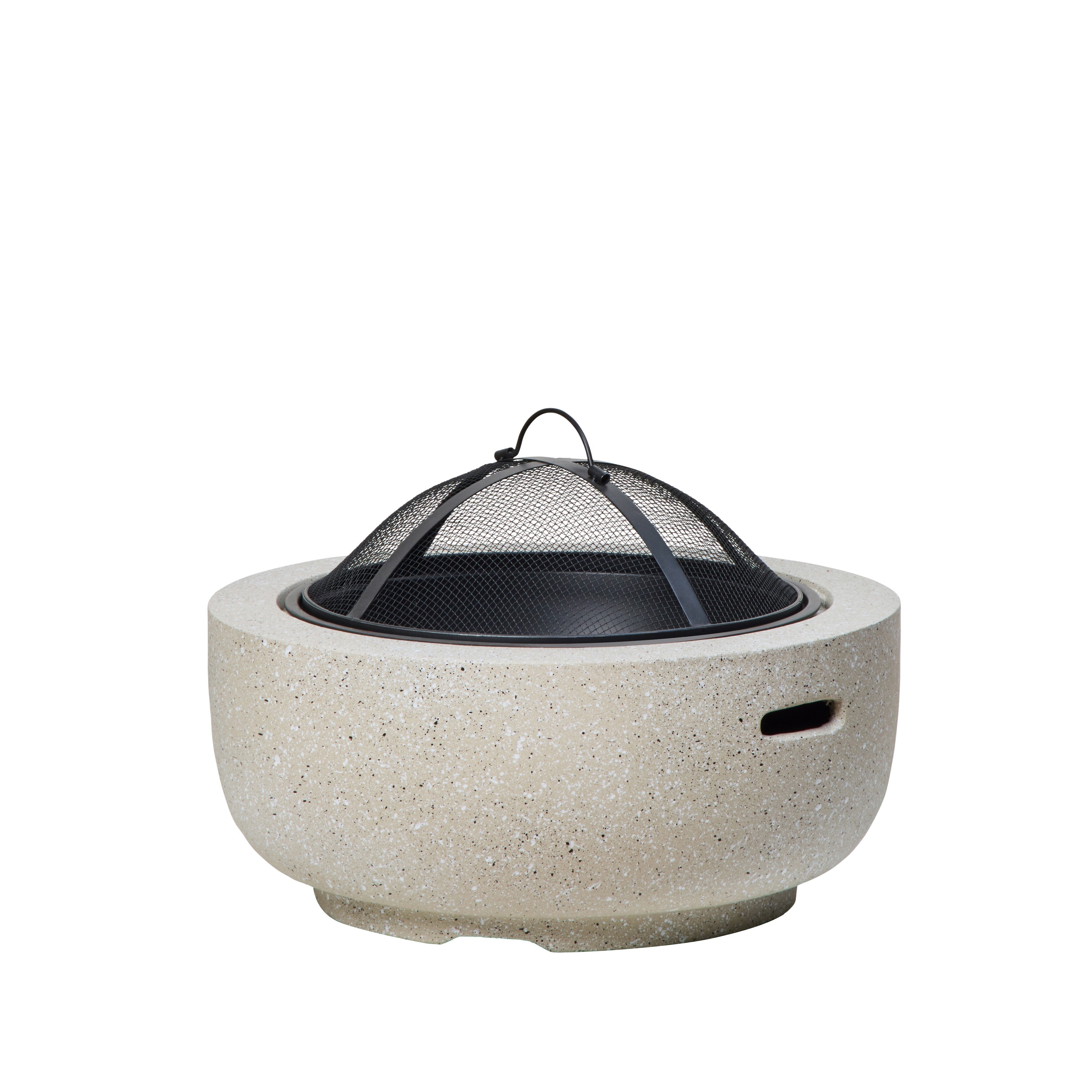 Rogue Nova Fire Pit with Cover Light Grey