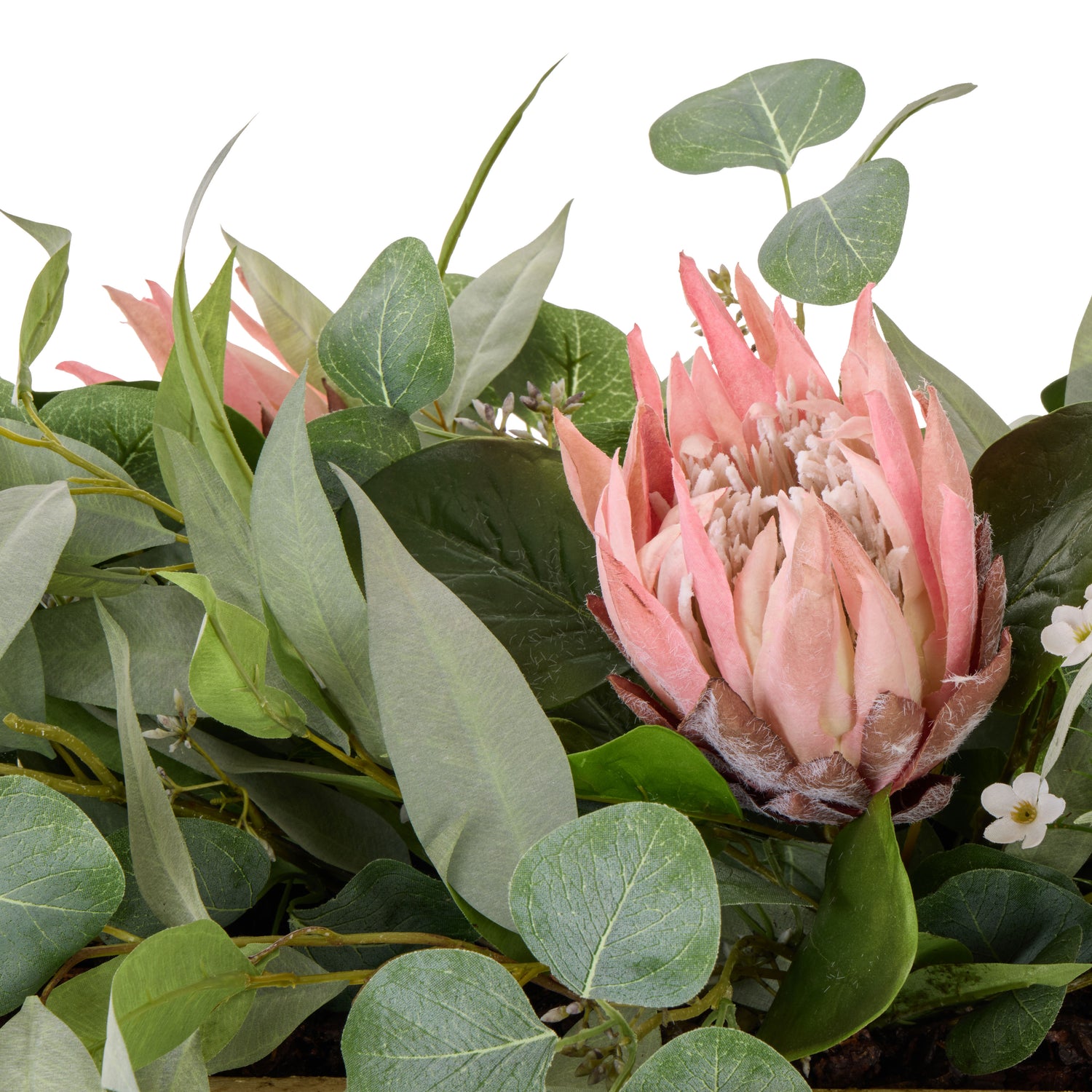 Faux King Protea Native Mix - Dansk Tray | Pink -  34cm