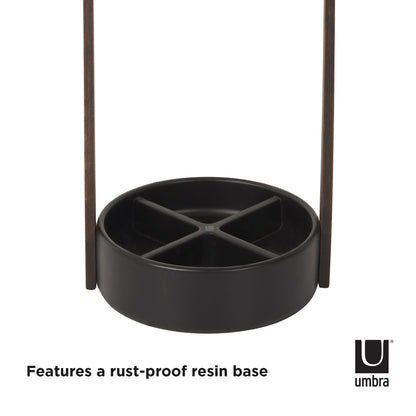 Umbra Bellwood Umbrella Stand Black &amp; Walnut