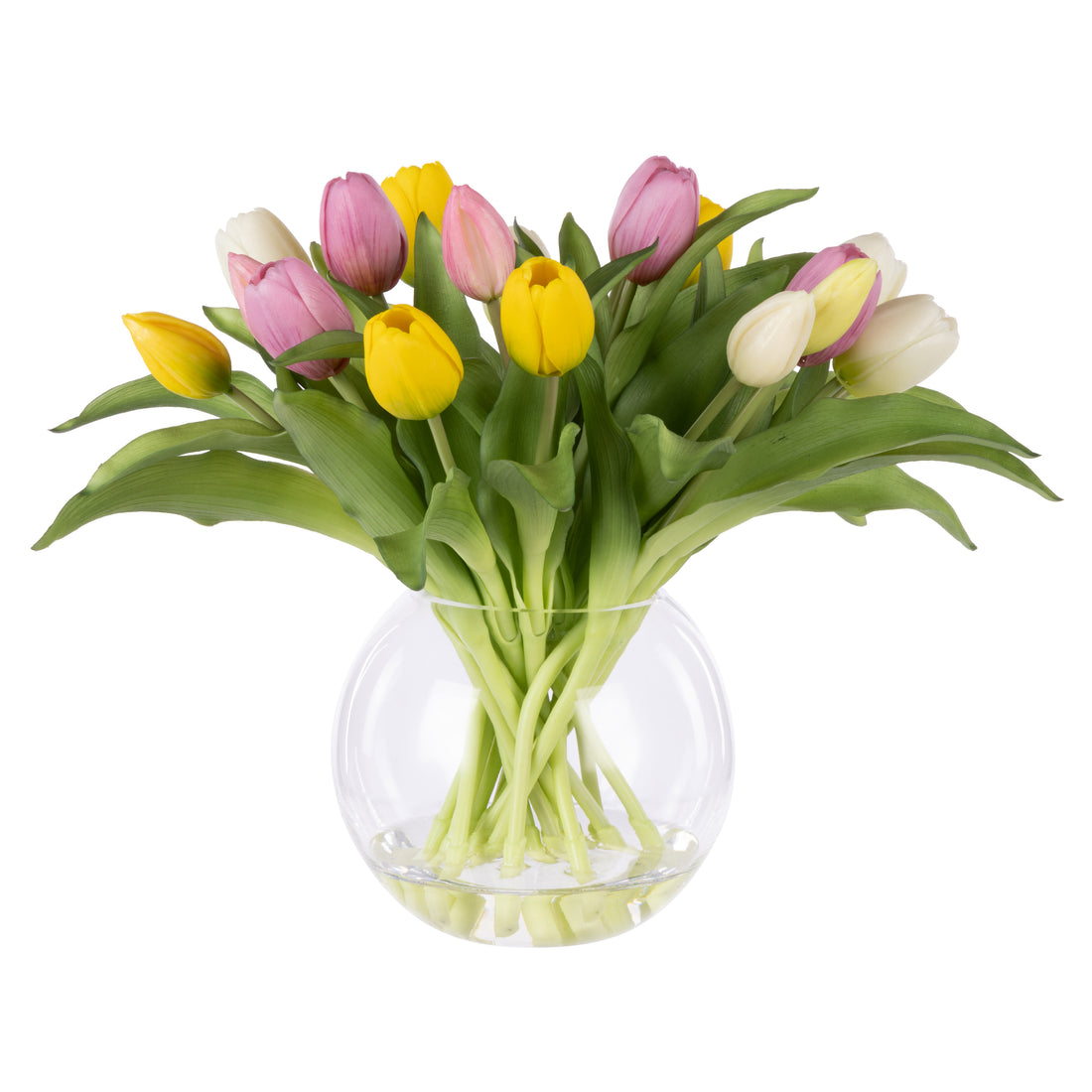 Faux Tulip Bunch - Phoebe Vase | Multicoloured - 32cm