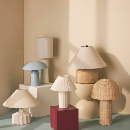 Amalfi Kent Table Lamp White &amp; Grey