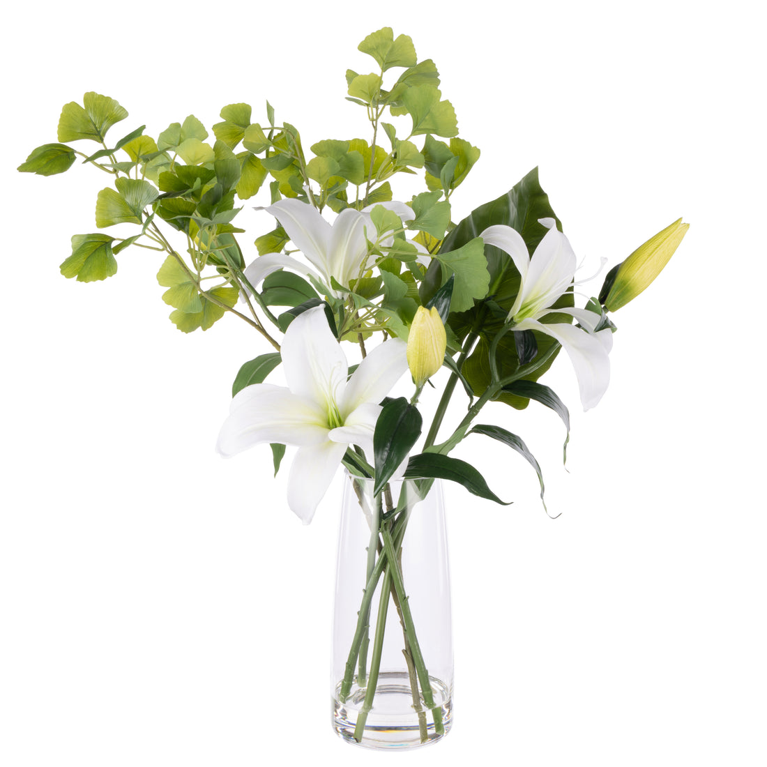 Faux Casa Lily Gingko - Alana Vase | White - 80cm