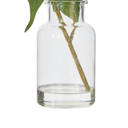 Faux Flowering Eucalyptus - Specimen Bottle | White -  29cm
