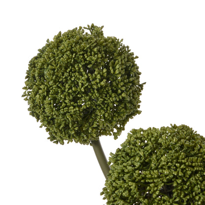 Faux Allium Spheres Arrangement - Maliah Pot | Green  - 55cm