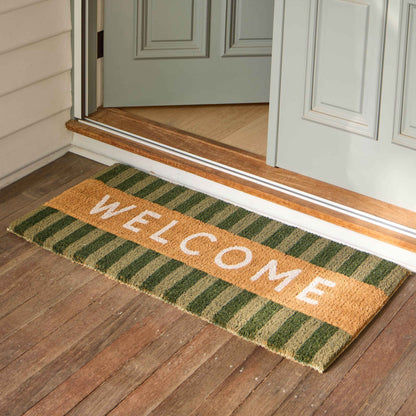 Rogue Coir Door Welcome Mat -  Green