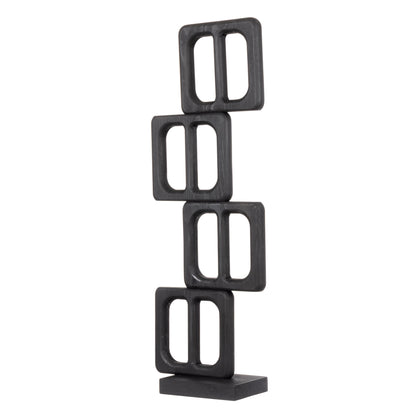 Amalfi Knox Wooden Sculpture Black