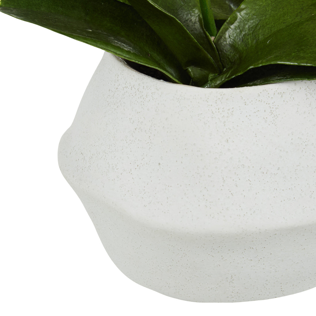 Faux Phalaenopsis Orchid Plant - Maliah Pot | White - 45cm