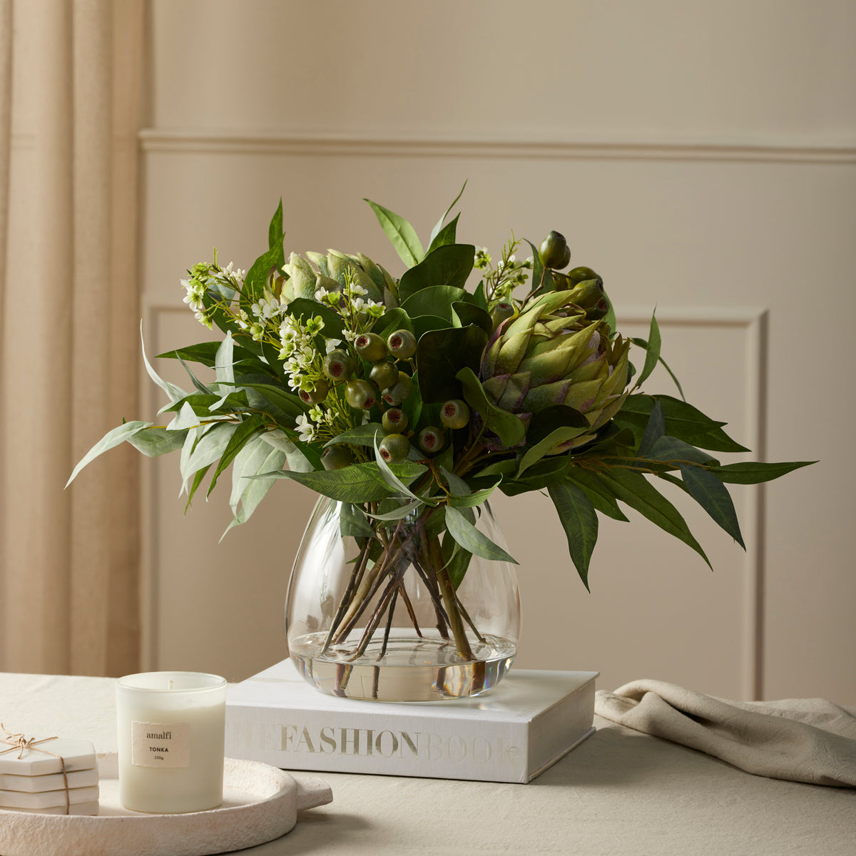 Rogue Grand Protea - Garden Vase Green