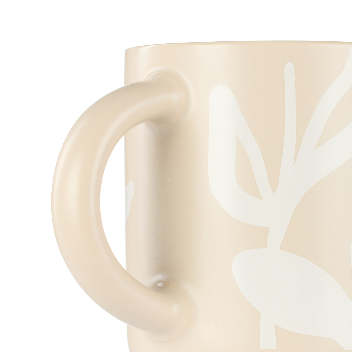 Leaf &amp; Bean Freya Mug &amp; Side Plate 2pcs Set Oat &amp; White
