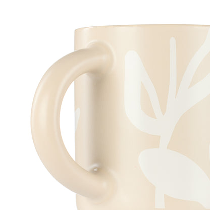 Leaf &amp; Bean Freya Mug &amp; Side Plate 2pcs Set Oat &amp; White