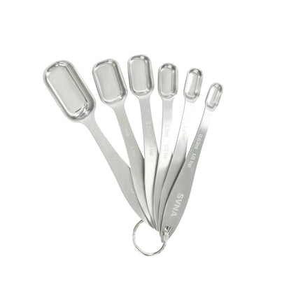 SVNA Premium Stainless Steel Spice Jar Measuring Spoons 6pcs Set