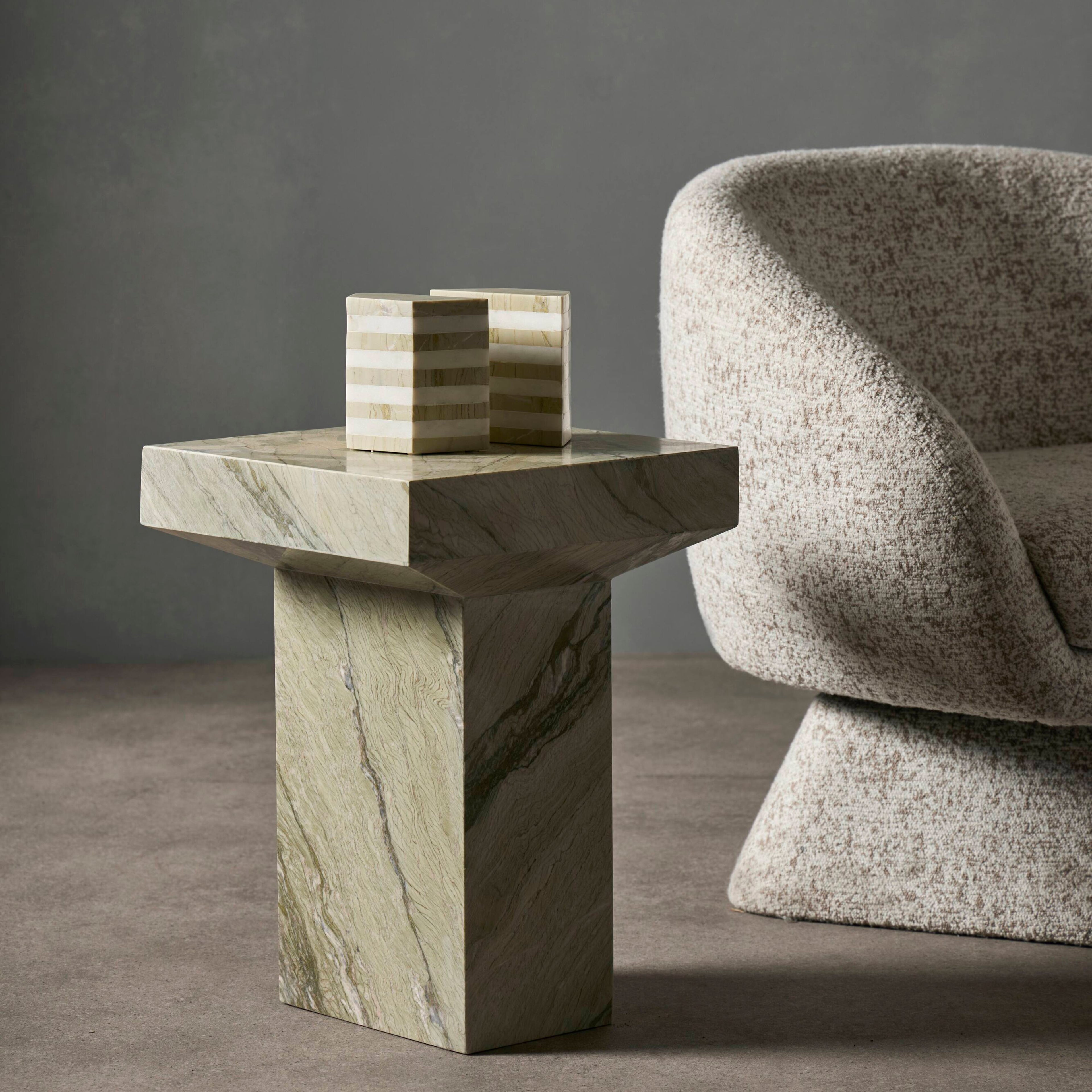 Grand Designs Lucca Swivel Chair White &amp; Taupe